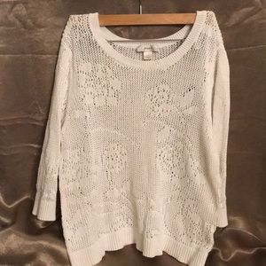 CJ Banks Overlay Sweater